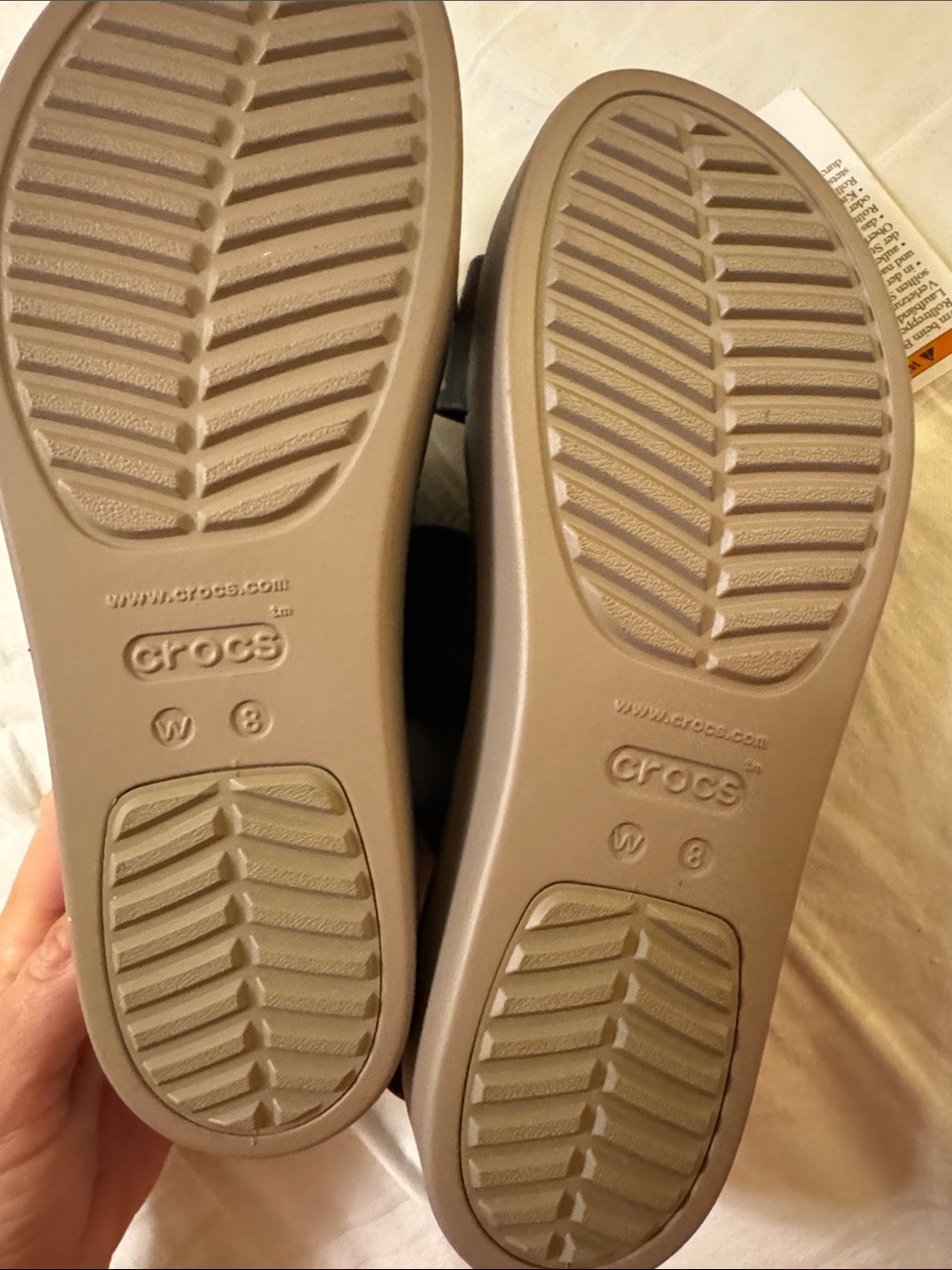 CROCS Black Dual-Strap Slingback Sandals - Picture 7 of 7
